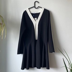 B&W Bold A-Line Dress
